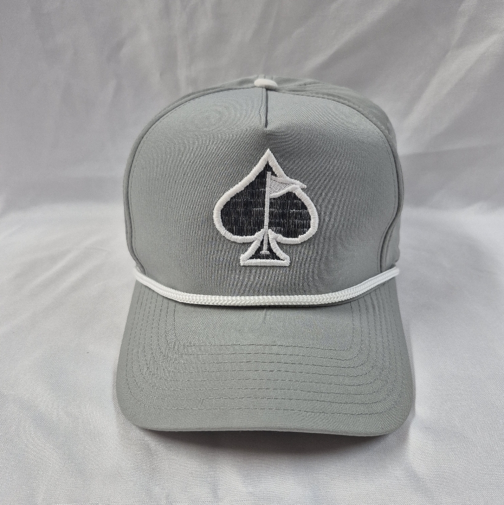Pins and Aces Charcoal Heritage Rope Hat Golf Gray Snapback Cap OSFM
